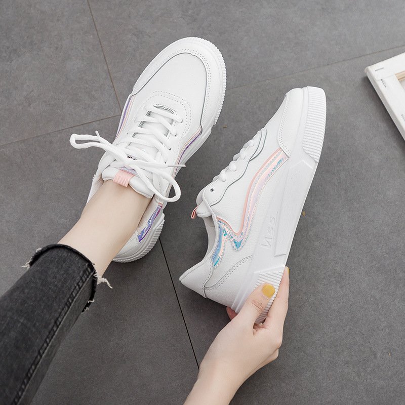 2021 summer and autumn new white shoes female flat-bottomed student running casual shoes female board shoes women's shoes