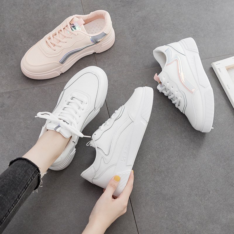 2021 summer and autumn new white shoes female flat-bottomed student running casual shoes female board shoes women's shoes