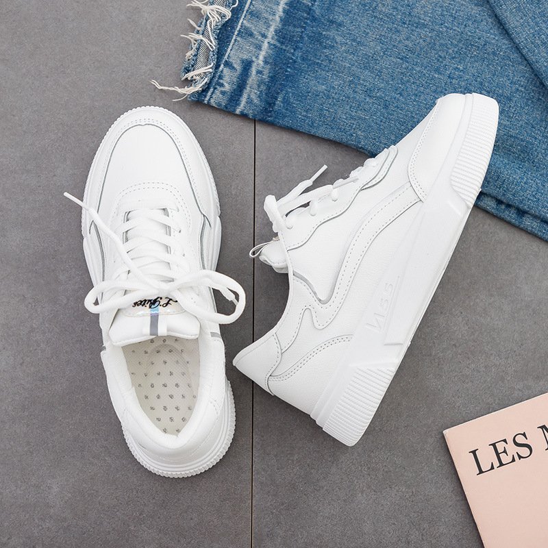 2021 summer and autumn new white shoes female flat-bottomed student running casual shoes female board shoes women's shoes