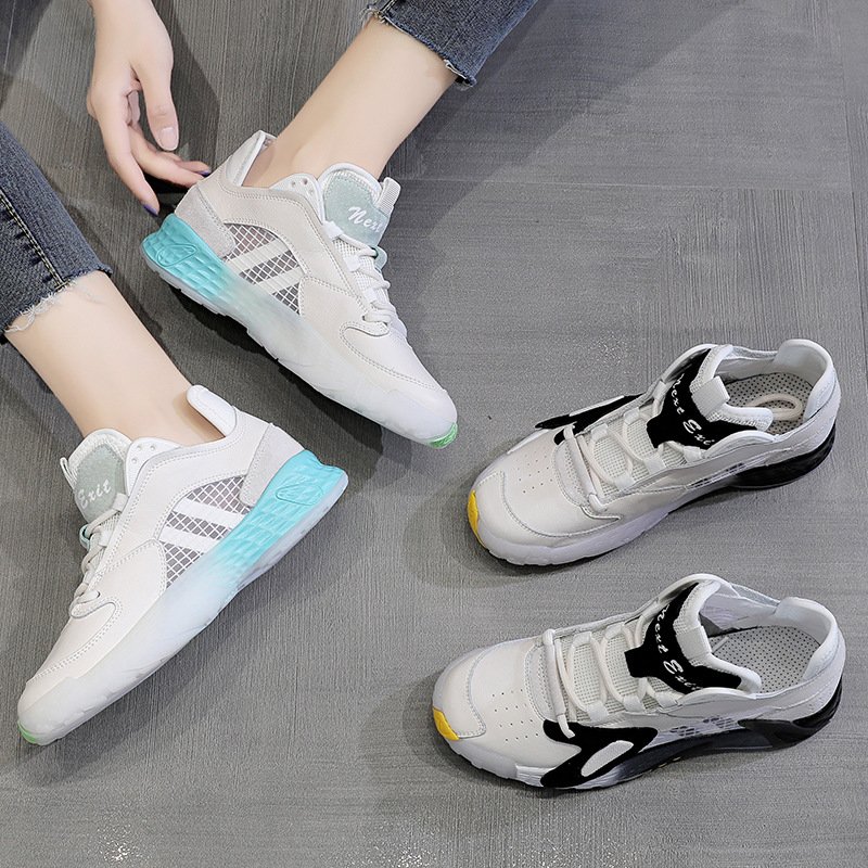 Net shoes women spring new 2021 women's shoes casual fashion lace-up breathable mesh shoes running shoes women
