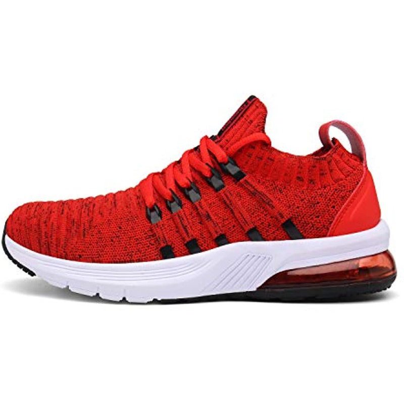 wanhee Women Men Sport Trail Running Shoes Red Black