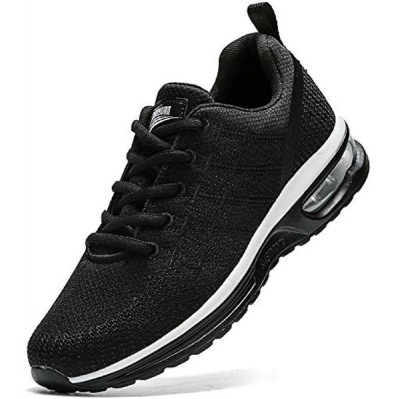 Damyuan Running Shoes Men's Air Cushion Athletic Gym Tennis Shoes Sneakers Lightweight Walking Shoes Black