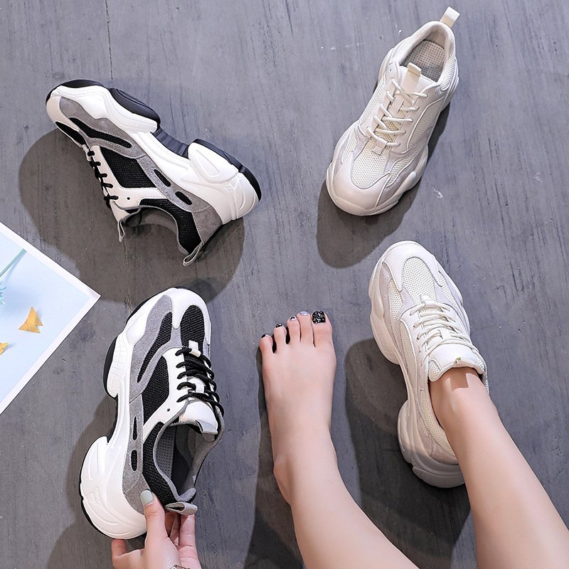 Fashion women's 2021 spring new thick-soled breathable smart smoked sports casual shoes women's trend